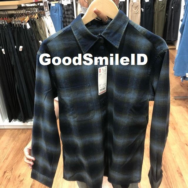 MEN Kemeja Flannel Katun Lembut Kotak Warna JASTIP UNIQLO Pria SALE 3