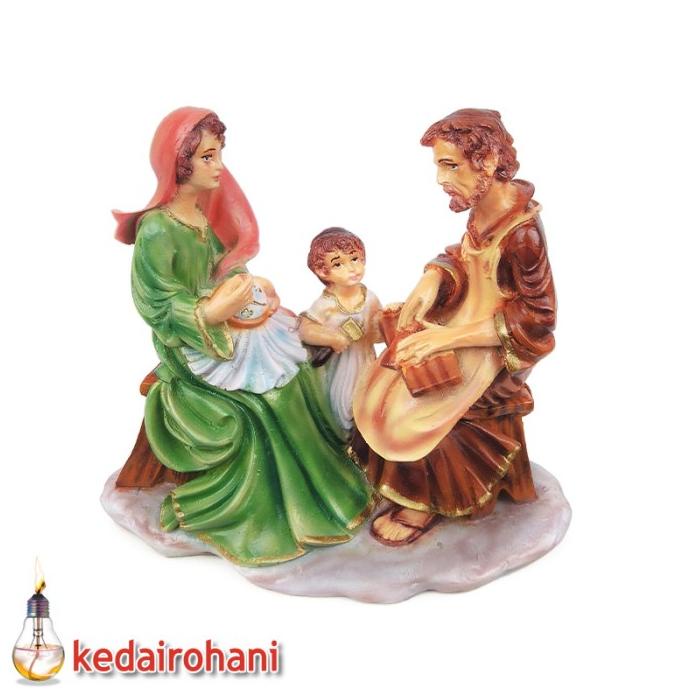 ~@~@~@~@] Patung Keluarga Kudus Nazaret 16cm Yesus Maria Yosef Tukang Kayu