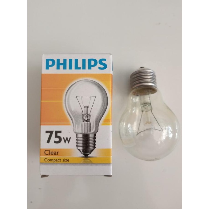 <<<<<] Lampu Pijar / Balon Pijar / Bohlam Pijar Bulat Clear PHILIPS e27