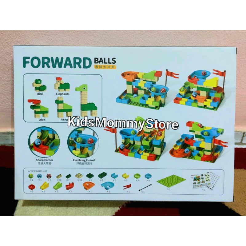 Mainan Edukasi Balok Dawter Forward Balls Marble Run 88 Pcs - Ukuran Besar