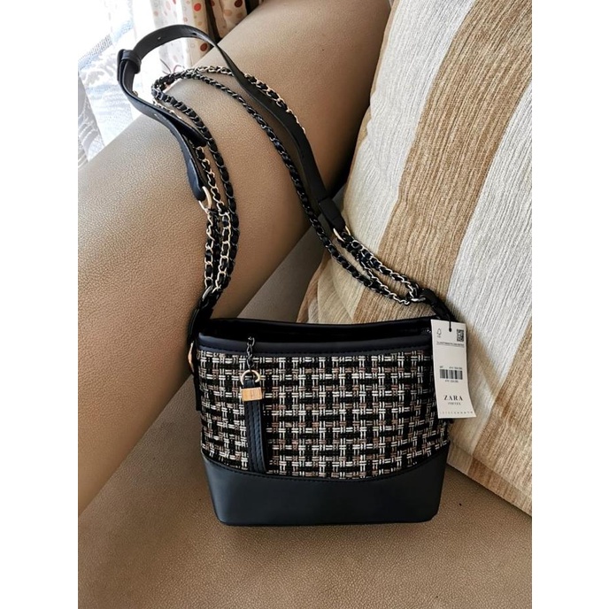 TAS WANITA ZARA KNIT GABRIELLE FREE PAPERBAG