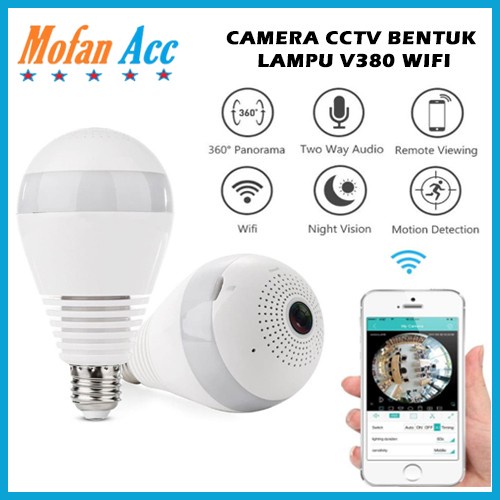 Terlaris Ip Camera Cctv Bulb Wifi Panoramic V380 Lampu Bohlam Vr Spy Cam Owlcam