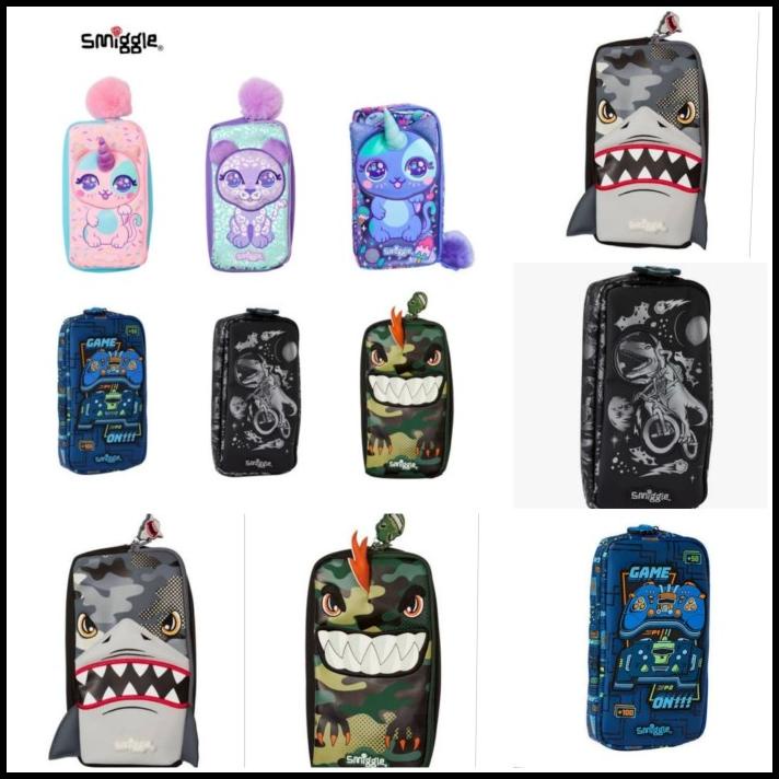 

GRATIS ONGKIR SMIGGLE PENCIL CASE SHARK, DINO BUDZ, GAME, SILVER DINO, SMILE, CATUNI !!!!!