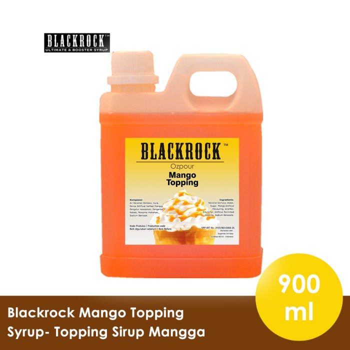 

Topping sauce Mangga Blackrock Ozpour Mango 900 ml - toping mangga