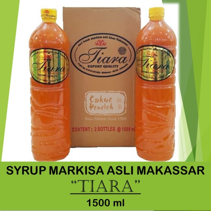 

SIRUP MARKISA TIARA 1500 ml - Minuman Sari Buah Markisa Asli Makassar