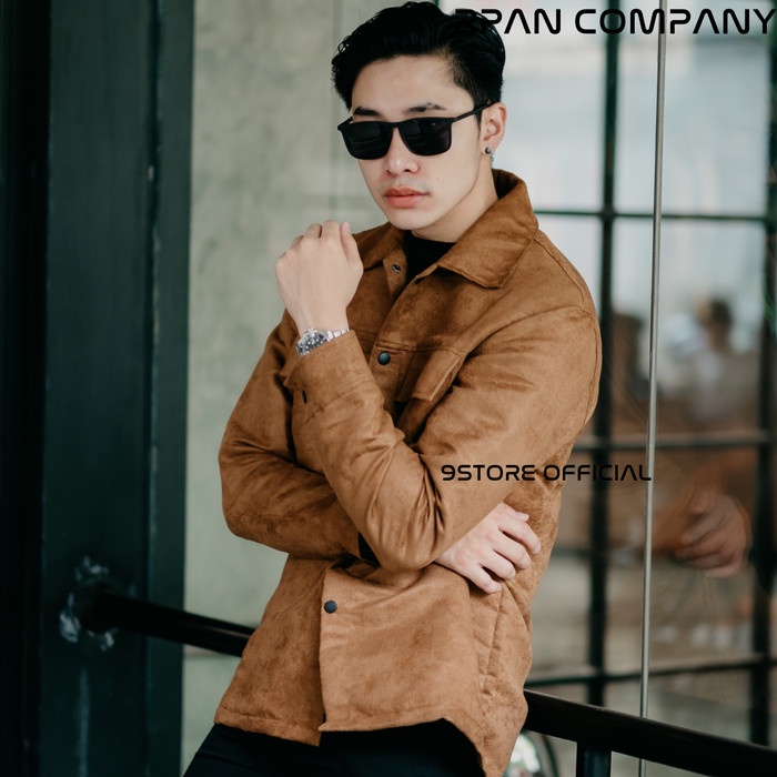 Trucker Suede Jacket Brooklyn / Jaket Suede / Shirt Jacket Suede Pria