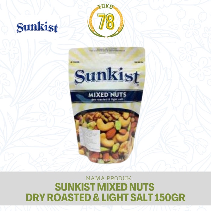 

Sunkist Dry Roasted & Light Salt Mixed Nuts 150Gr - Kacang
