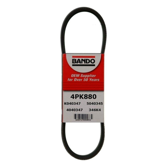 Ready Stok Rib Belt Bando 4Pk880 Bando Rib Belt 4Pk 880 Nissan Serena Kode 271