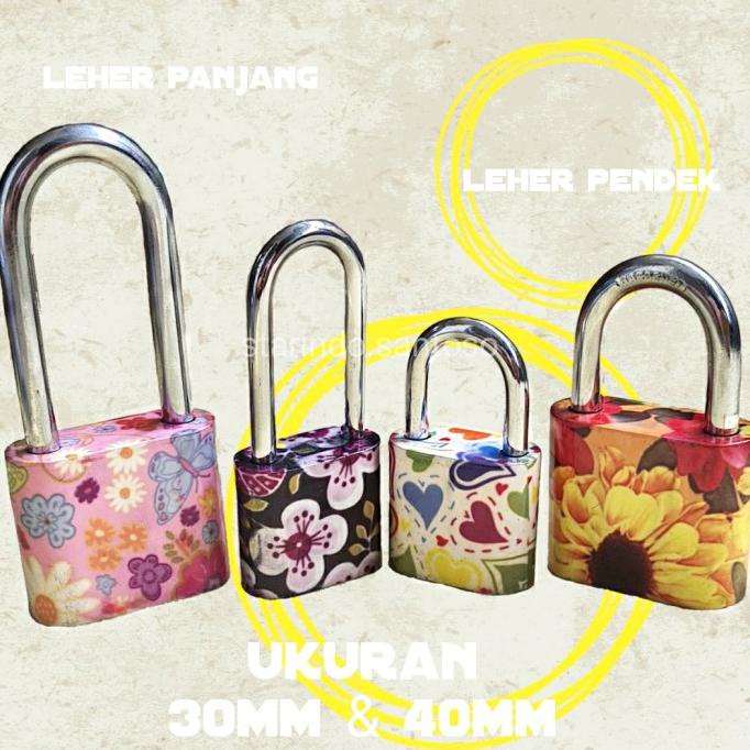 *****] GEMBOK KUNCI WARNA FANCY unik koper loker lemari laci pintu pagar