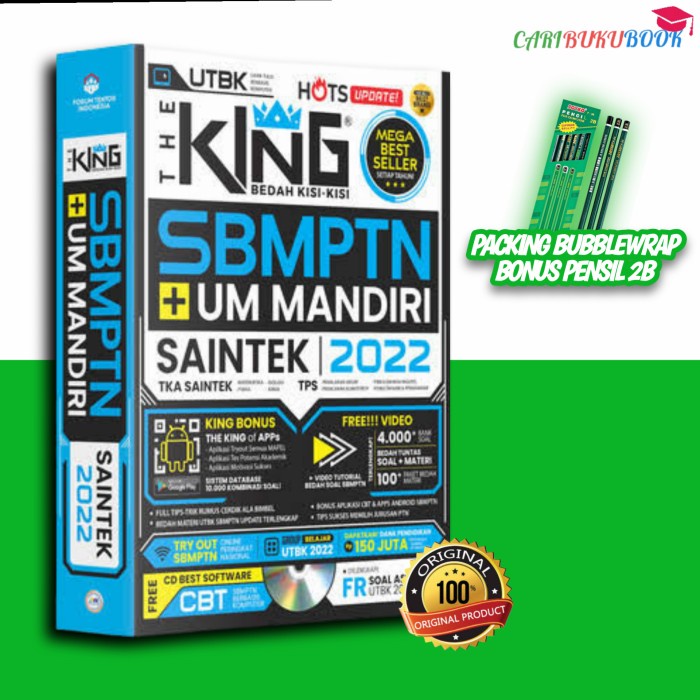 

NEW BUKU SBMPTN 2021 : THE KING SBMPTN & UM MANDIRI SAINTEK 2021