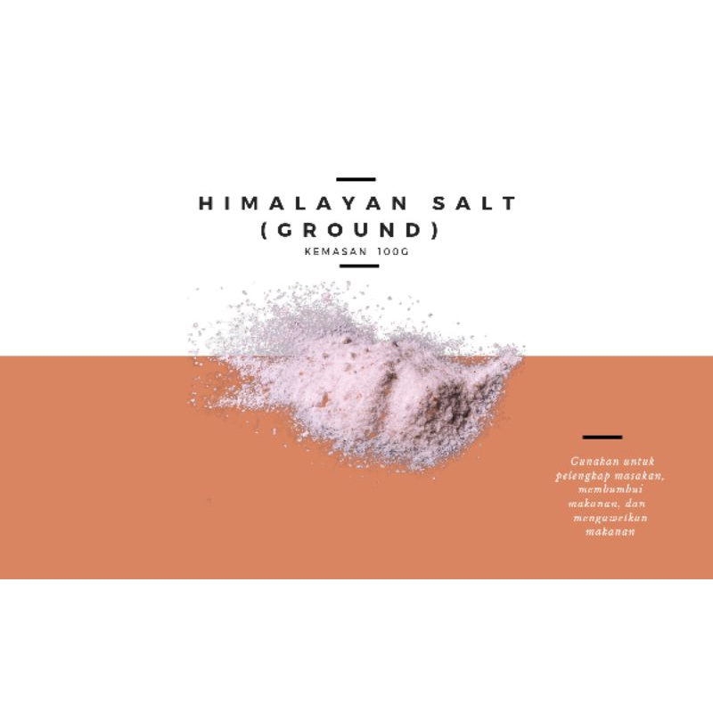 

Himalayan Pink Salt (Ground) Kemasan 100g