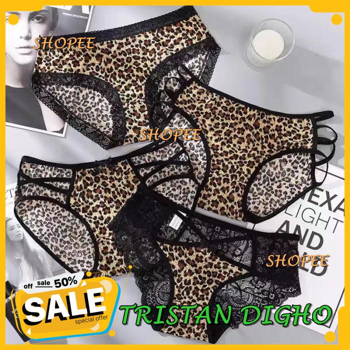 CELANA WANITA LEOPARD PAKAIAN WANITA SEXY / LINGERIE SEXY SEXY LACE THONG G STRING CD WANITA HIGHT C
