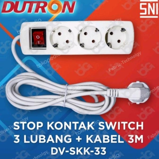 #@#@#@#@] Terminal Stop Kontak + Kabel + Saklar 3 Lubang 5 meter kabel olor