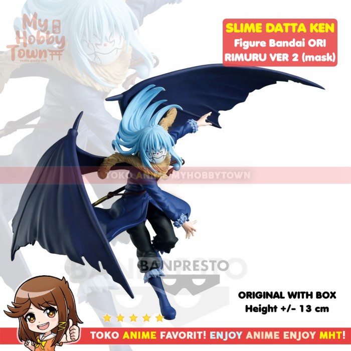 ✅Baru Figure Anime Original Slime Shittara Datta Rimuru Tempest Ver 2 Mask Limited