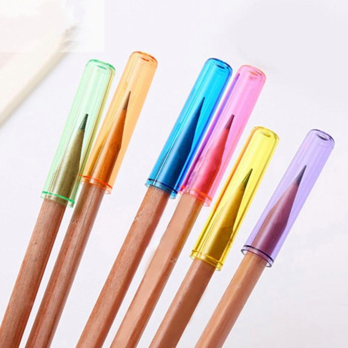 

[COD] 6 Pcs PENUTUP PENSIL Bahan Plastik Transparan untuk Kantor