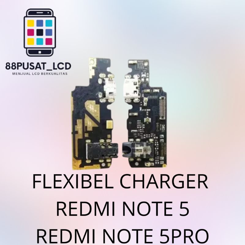 FLEXIBEL CHARGER /KONEKTOR CHARGER XIAOMI REDMI NOTE 5/ NOTE 5PRO ORIGINAL