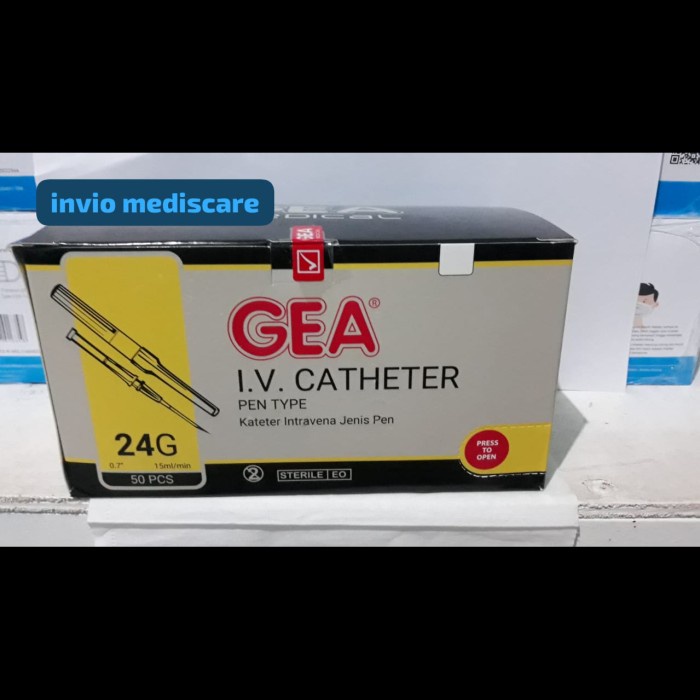 Iv catheter gea 26 G / jarum infus / Abocath