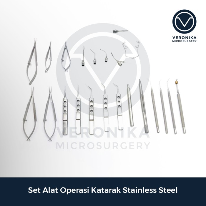 Set Alat Operasi Katarak Stainless Steel (Tanpa Kotak Sterilisasi) -Tatasie