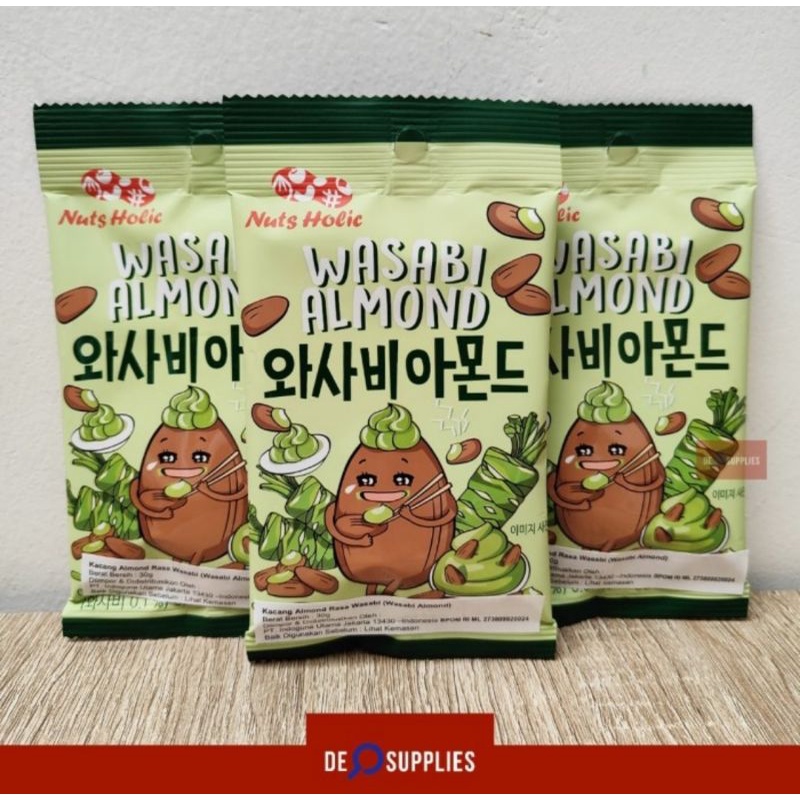 

Nuts Holic Wasabi Almond Korea 30gr - Nutsholic Snack Kacang Halal