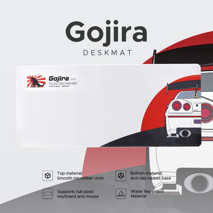 NOIR GOJIRA JAPAN LINE DESKMAT / MOUSE PAD