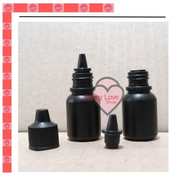 ~~~] CC botol tetes 10 ml GENDUT hitam plastik putih natural 10ml kosong