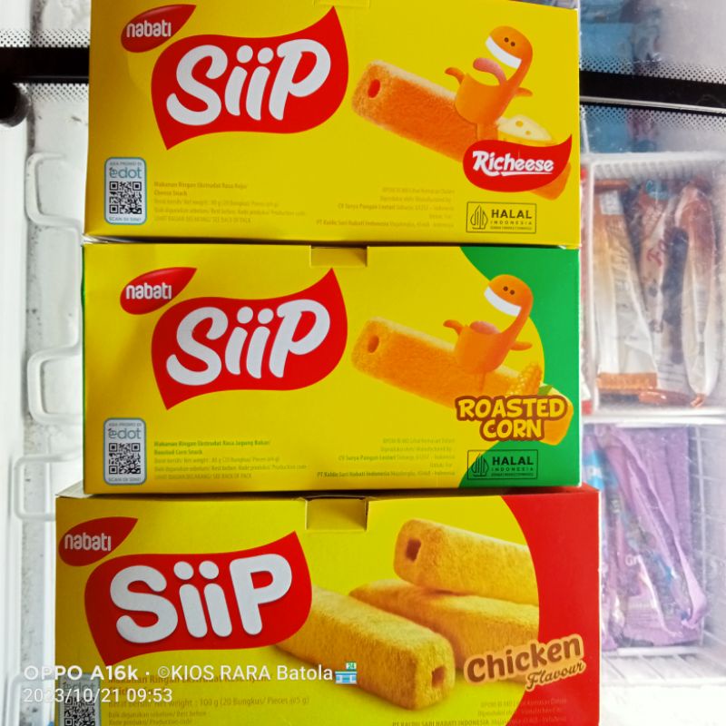 

Makanan ringan/snack Nabati SIIP per kotak isi 20 bungkus