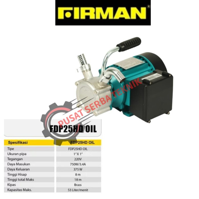 Tersedia Pompa Firman Fdp 25 Hd Pompa Oli /Minyak /Solar Fdp25Hd