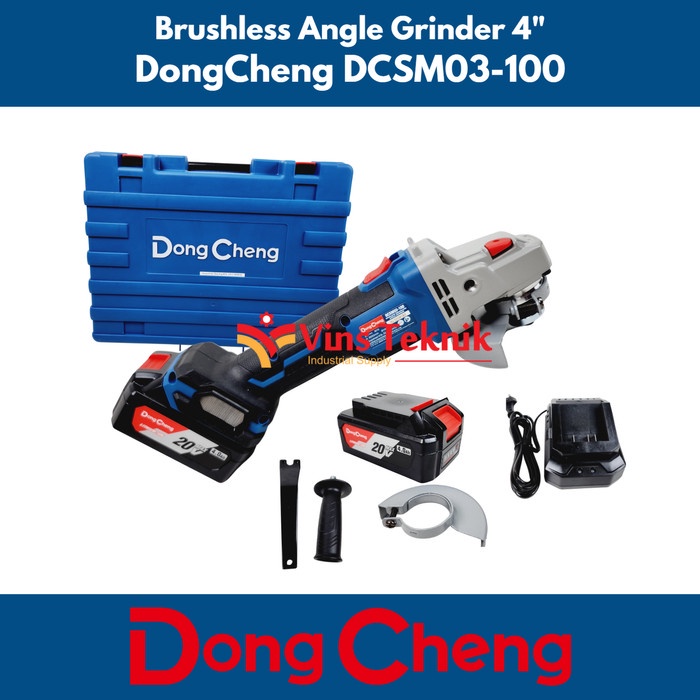 Promo Cordless Angle Grinder Mesin Gerinda Baterai Dongcheng Dcsm03-100 Terbaru