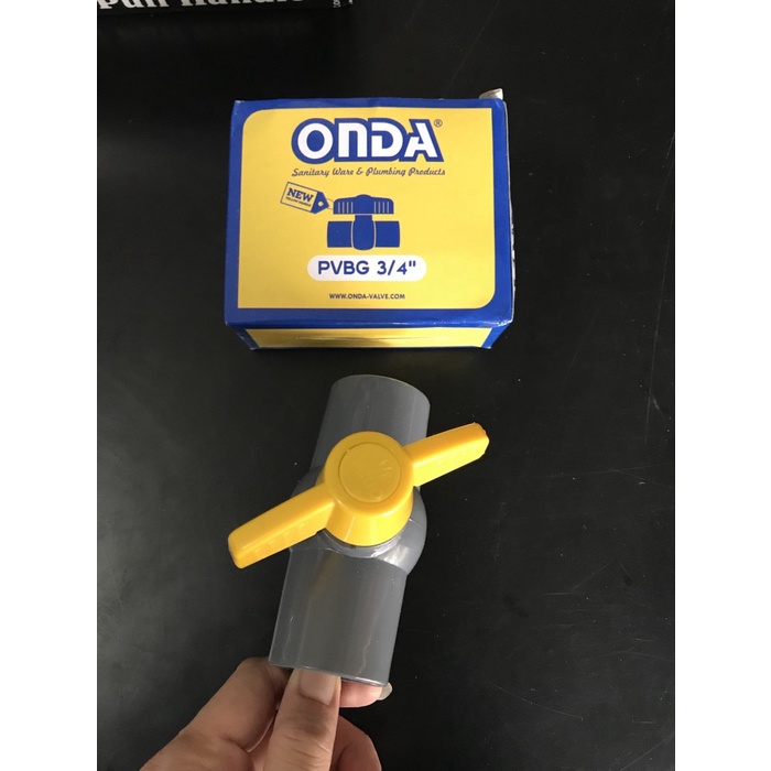 [Hyui8] Ballvalve Pvc Onda 3/4 Pvbg. Stopkran Pvc Onda . Ballvalve Plastik [Shower]