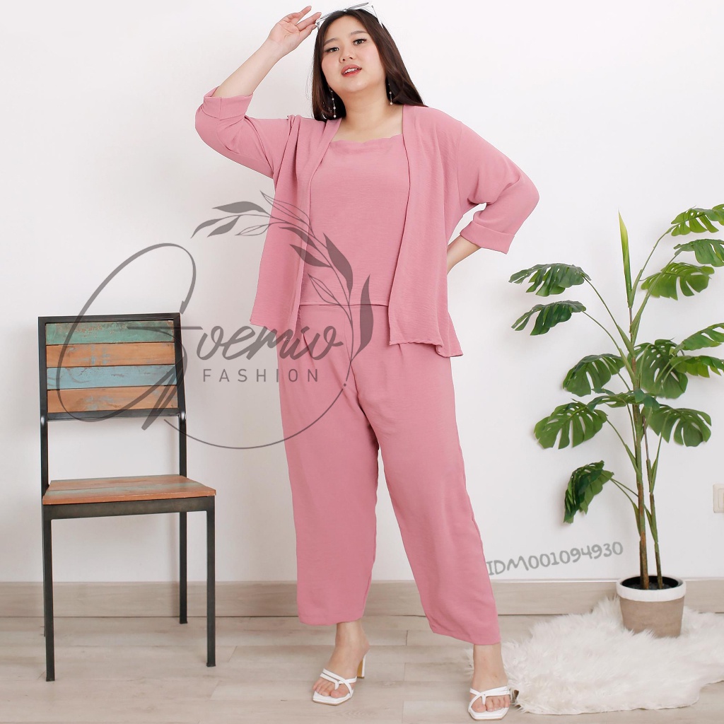 Setelan Blazer Wanita 1 Set  Terbaru 2023 Blazeran Lengan Pendek Outer Kmeja Kondangan Elegan Js Cel