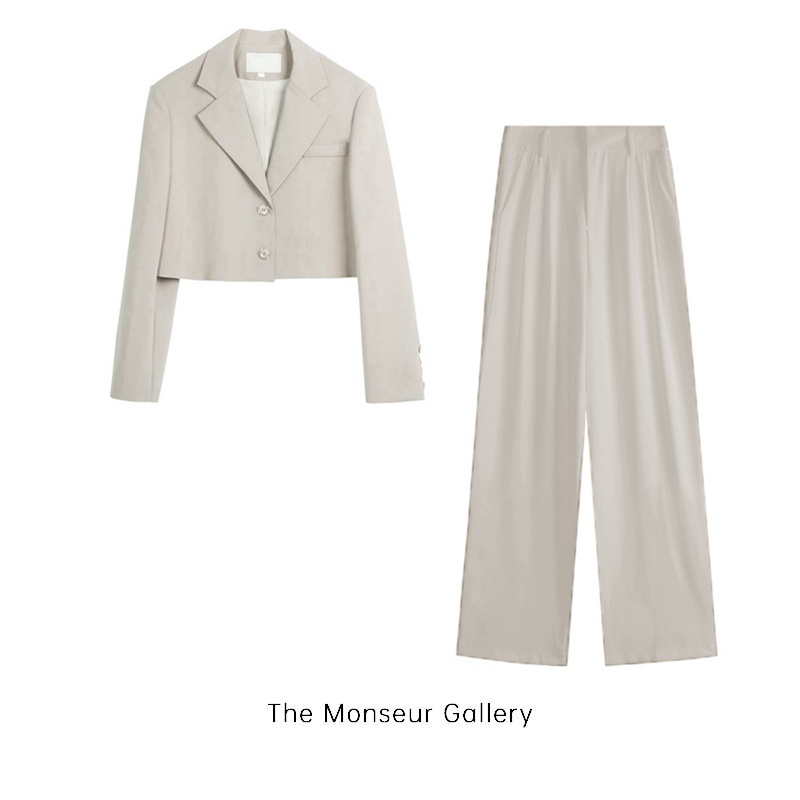 Setelan Blazer Wanita 1 Set  Terbaru 2023 Jas Kantor Bleser Jumbo Perempuan Muslimah Korea Ld 120 On