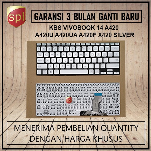 Keyboard Laptop Asus Vivobook 14 A420 A420u A420ua A420f X420 X420u X420ua Silver