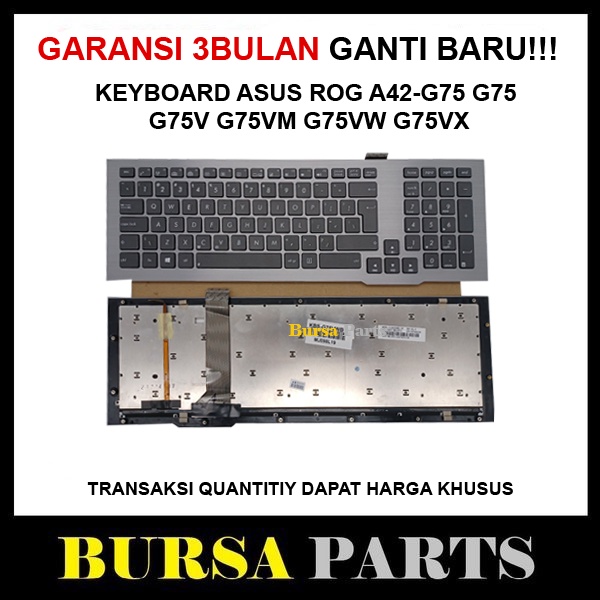 Keyboard Laptop Asus Rog A42-G75 G75 G75V G75VM G75VW G75VX