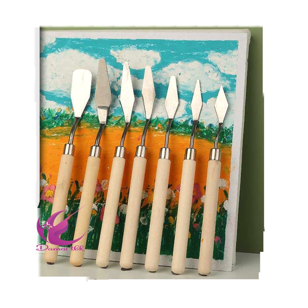 

Pisau Palet Lukis Cat Akrilik Painting Scraper Knife 7 PCS