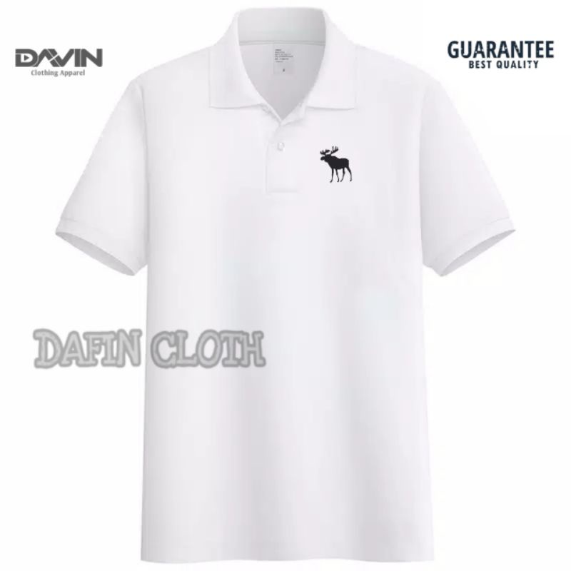 Kaos Kerah Pria Polo shirt  Logo Abercrombie & Fitch