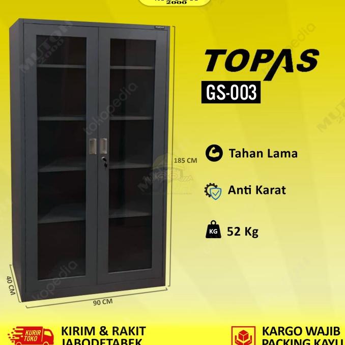 

Lemari Arsip Lemari Besi Filling Cabinet 2 Kaca Swing Topas Gs-003 Pengiriman Cepat