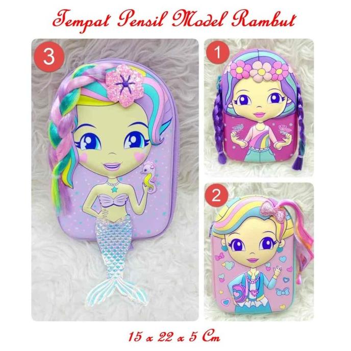 

New Kotak Pensil Model Smiggle Mermaid / Hardcase Boxes Pencil Mermaid Original