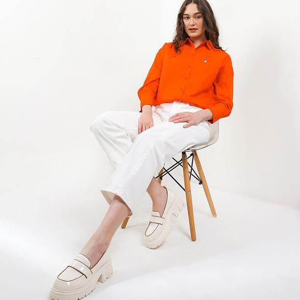 Hush Puppies Kemeja Wanita Petunia Orange Terbaik