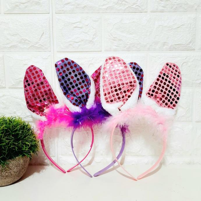 

Terbaru Bando Kelinci Easter Bunny Headband Kelinci Manik Mote Kado Aksesories Terbaik