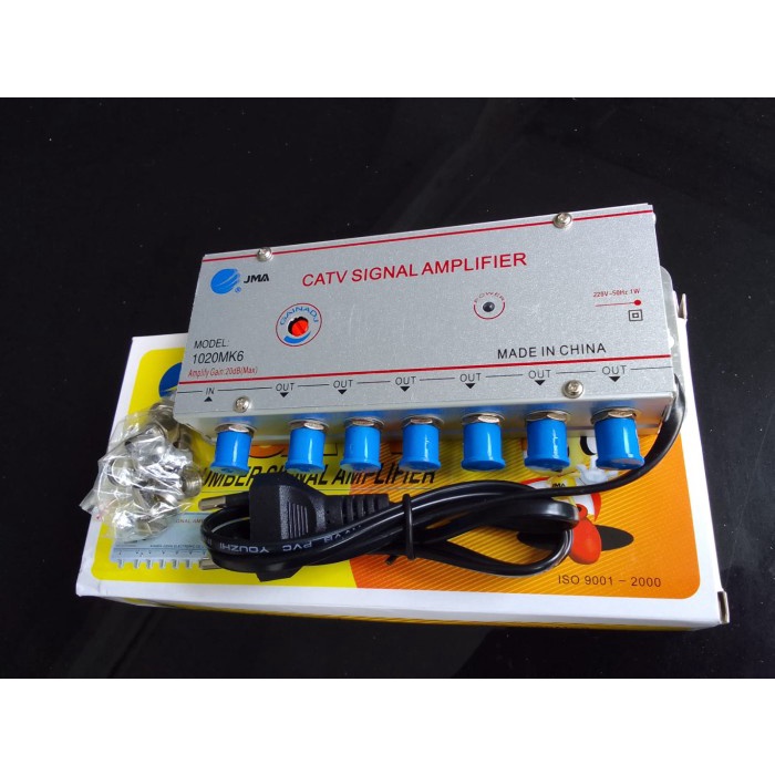 Catv Signal Amplifier 6 Way Booster Antena Tv Bagus Promo Terbaru