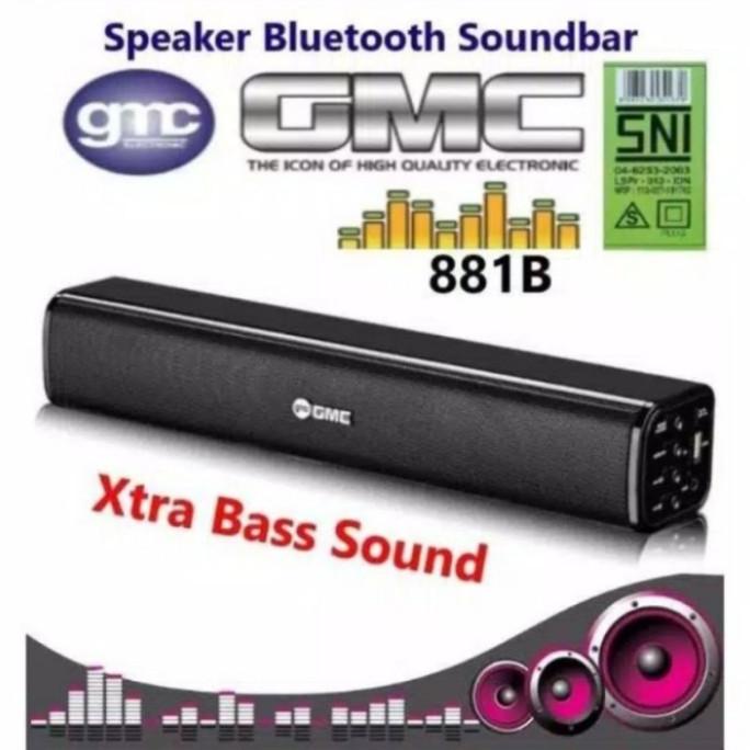 """] Speaker/Speker GMC 881 B/881B Speaker Portable Multimedia Bluetooth FM