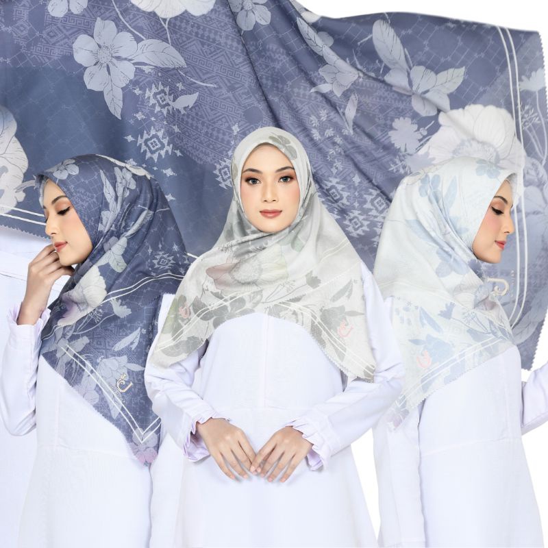 UJMA HIJAB - Zahra Series Hijab Motif Segiempat Voal Terbaru