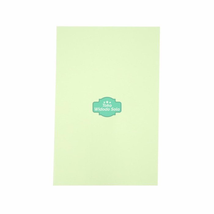 

Kertas HVS Hijau Muda Sinar Dunia F4 70gsm Folio Green 1 Lembar