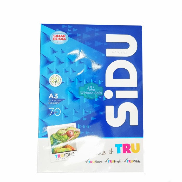 

Kertas HVS Sinar Dunia A3 70gsm 297x420mm Putih Grosir 1 Rim