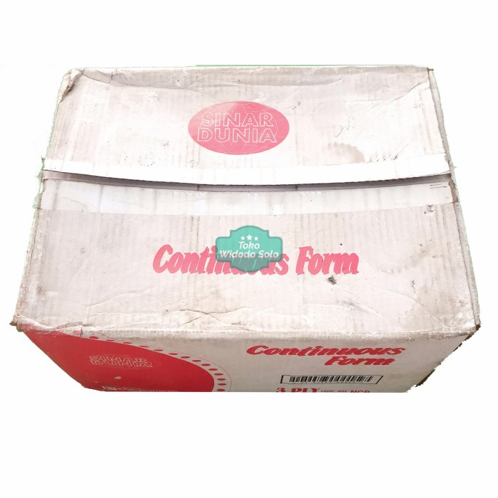 

Kertas Continuous Form Sinar Dunia 3 Ply Putih Stok Lama