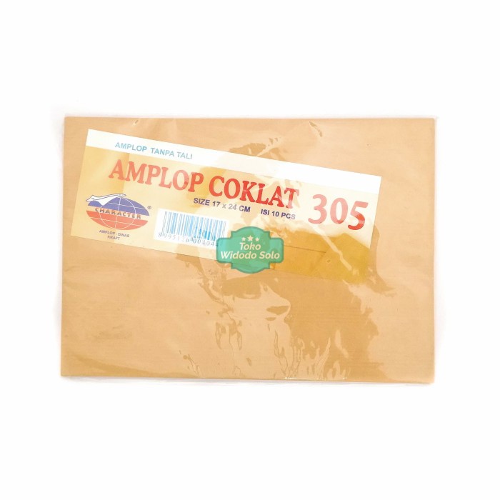 

Amplop Coklat 305 Polos Tanpa Tali Character 17x24cm Grosir
