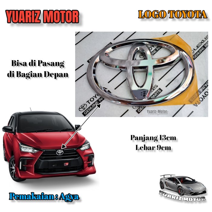 Promo Logo Emblem Toyota Agya Original/Emblem Logo Toyota Agya Original Ready Stock