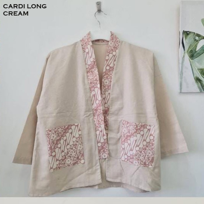 Cardi Long Blazer Batik Wanita Outer Batik Rompi Wanita