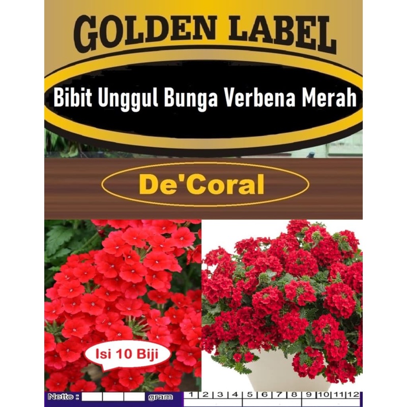 Bibit Unggul Bunga Verbena Merah | Biji Benih Bunga Verbena Merah