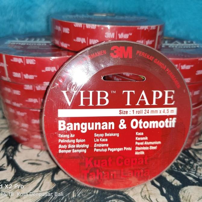 

*#*#*#*#] Double Tape VHB 3M Uk. 24 mm x 4.5 mtr Original